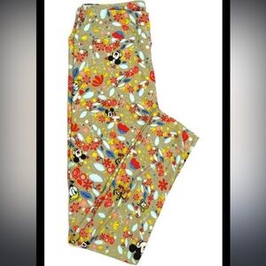 Olive Green Mickey Mouse Disney TC LulaRoe Leggings